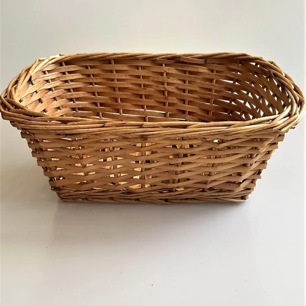 WOVEN RECTANGULAR BASKET HOME DECOR CRAFT DIY